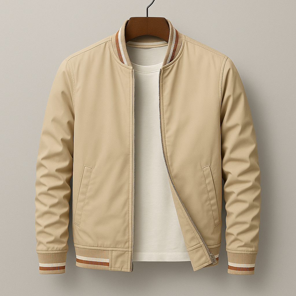 Brenzio™ | Elegant Striped Bomber Jacket