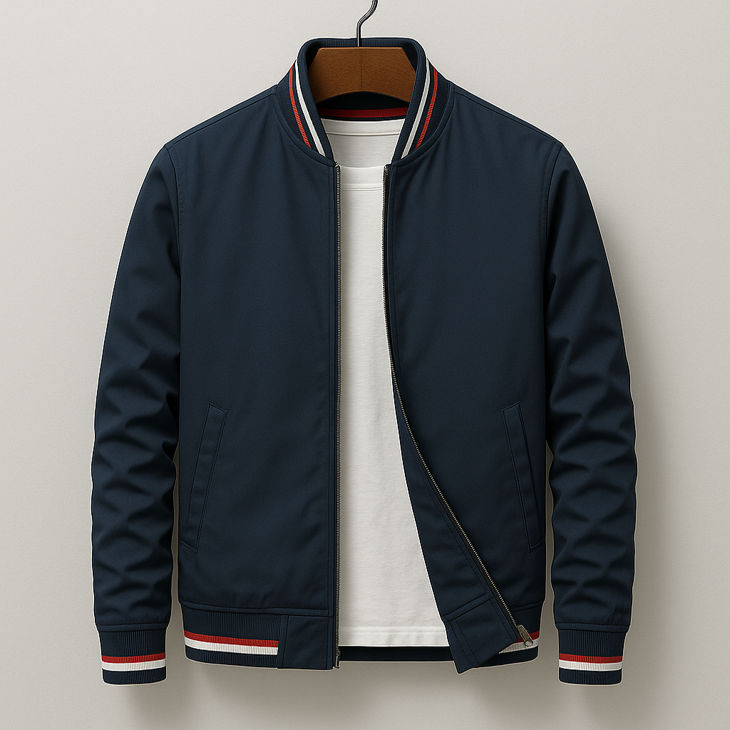 Brenzio™ | Elegant Striped Bomber Jacket