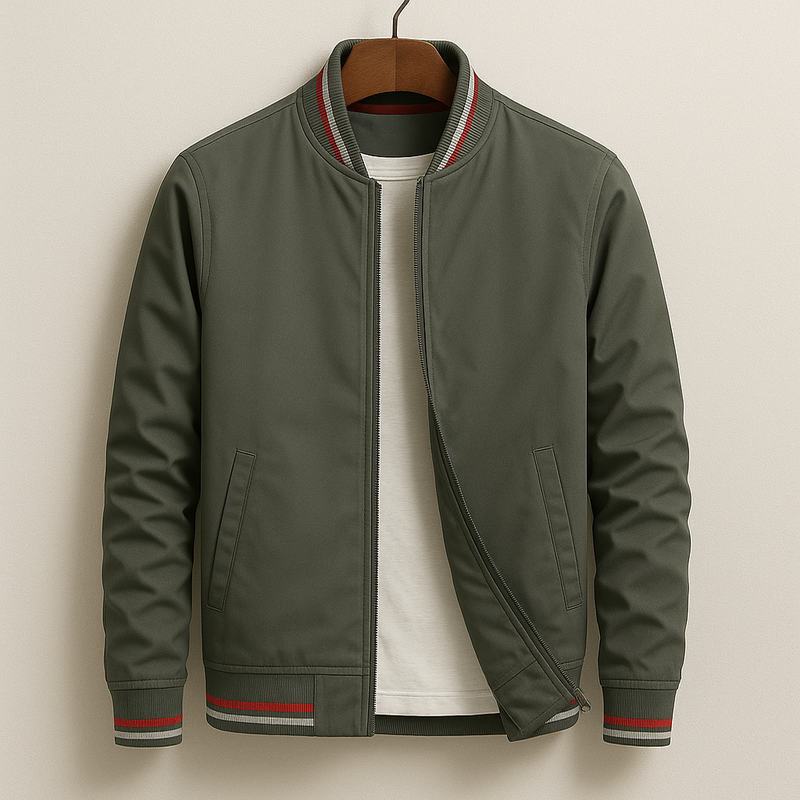 Brenzio™ | Elegant Striped Bomber Jacket