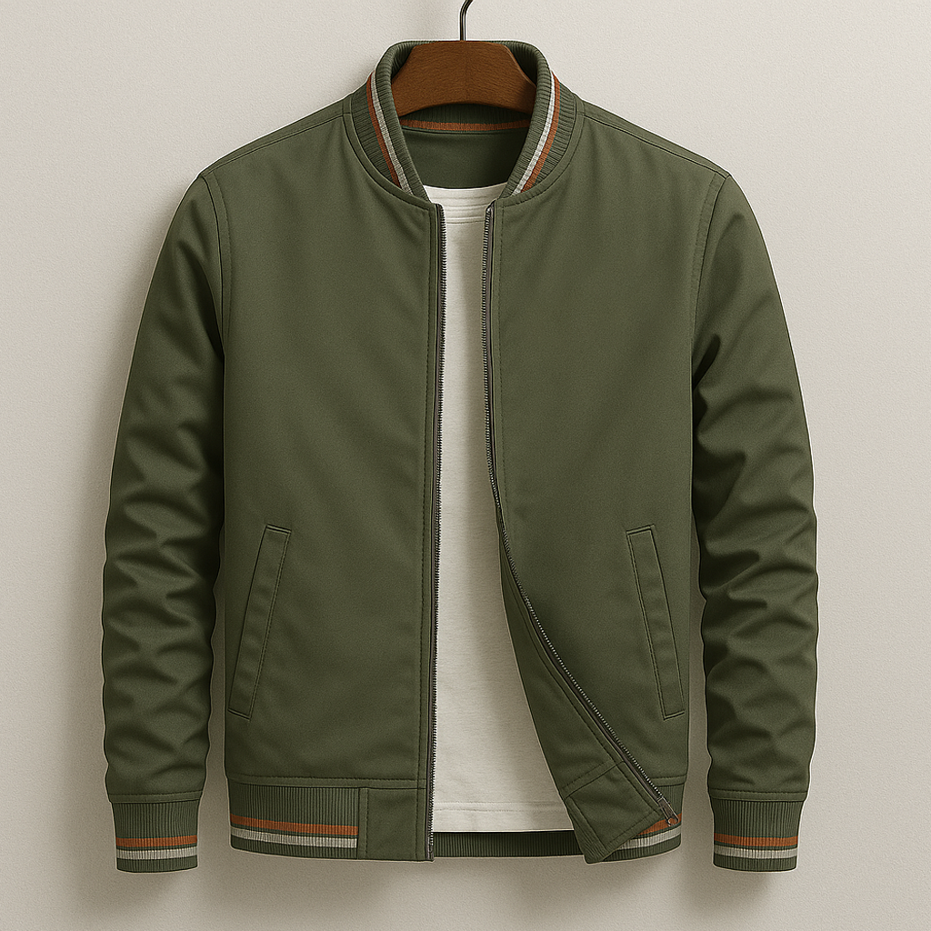 Brenzio™ | Elegant Striped Bomber Jacket