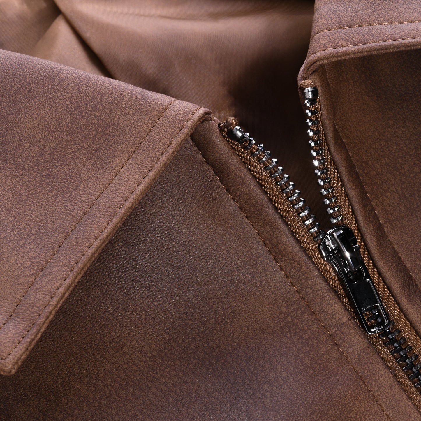 Mens Classic Zipper Leather Jacket