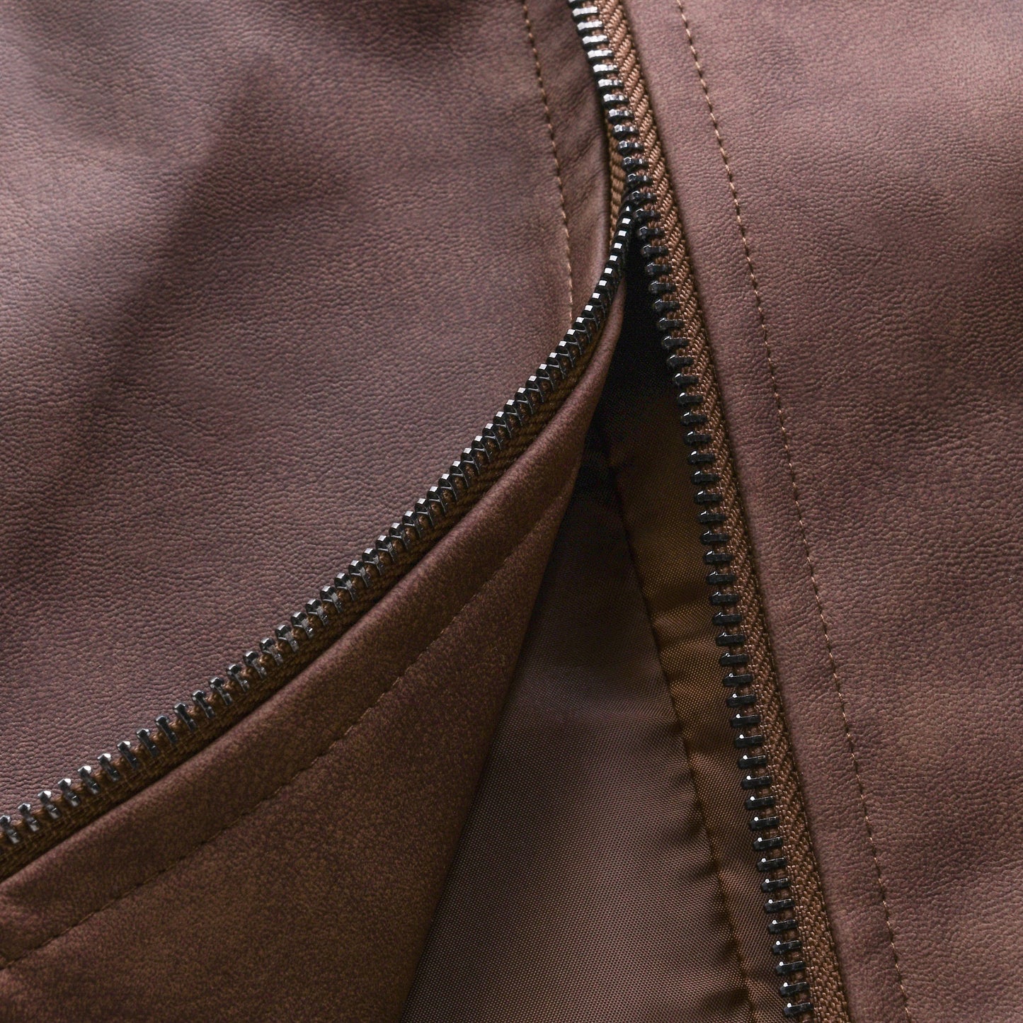 Mens Classic Zipper Leather Jacket