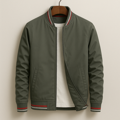 Brenzio™ | Elegant Striped Bomber Jacket