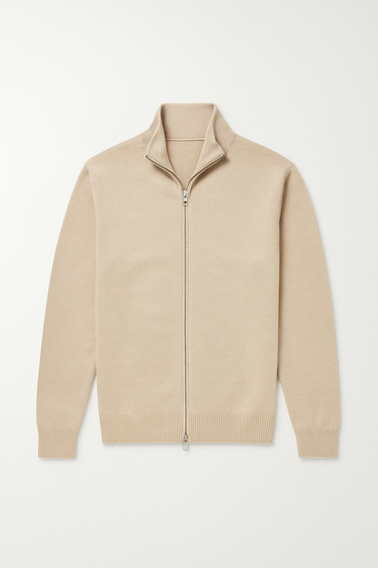 Smart Luxury Slim Fit Elegant Full Zip Cardigan