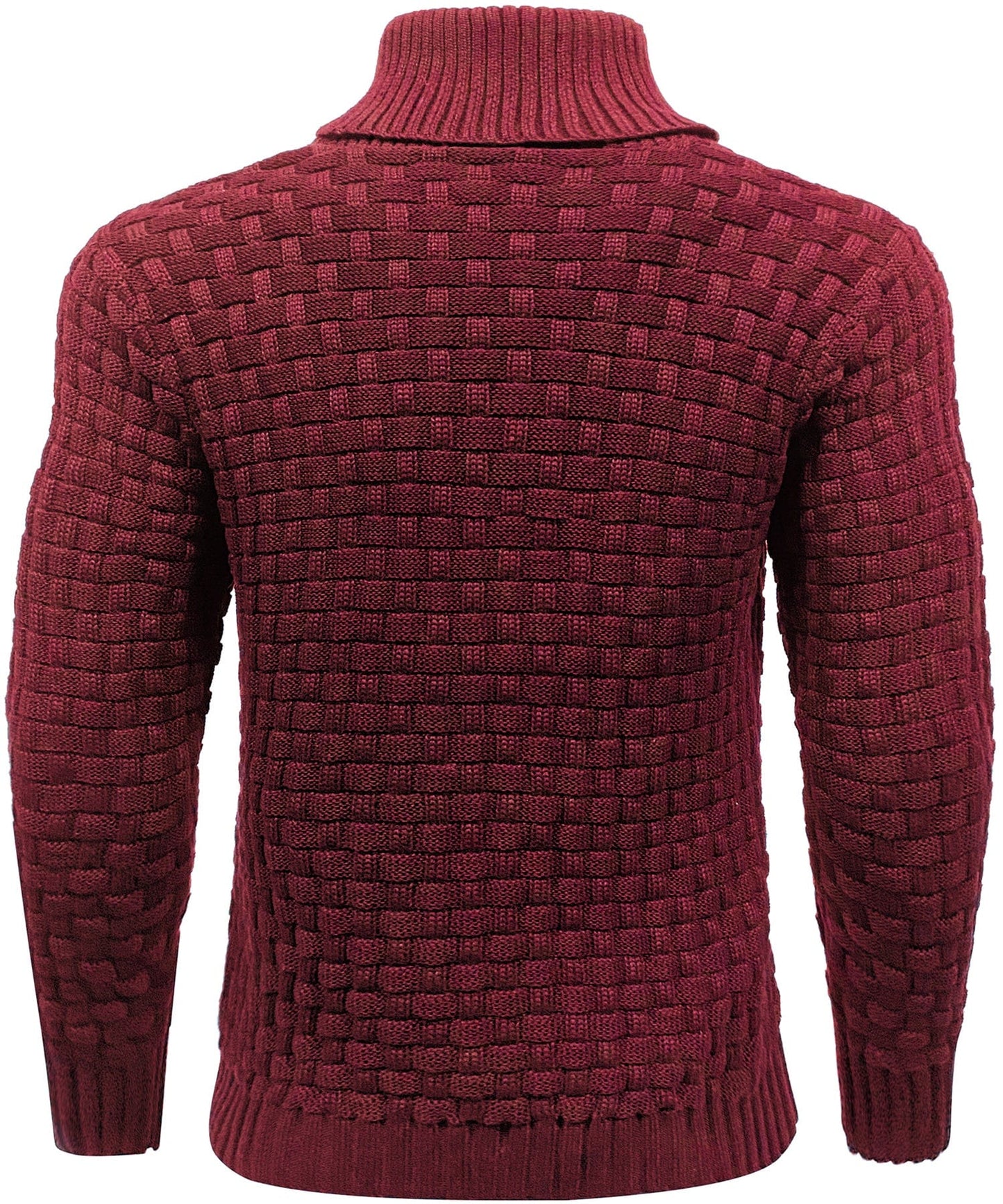 Textured Button-Neck Knit Sweater